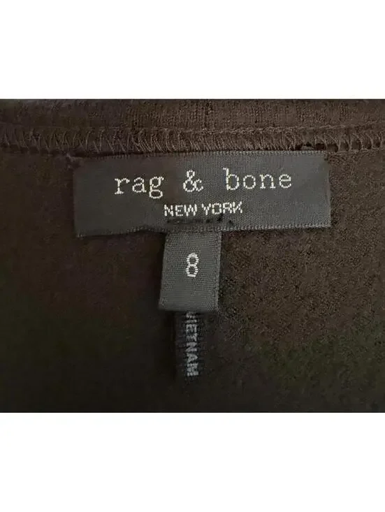 New Rag & Bone Yan Long Sleeve Wool Sweater Dress in Army Size 8 - Picture 11 of 13